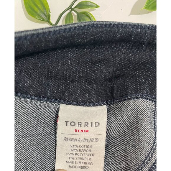 Torrid Denim Dark Wash Jeggings 14R Stretch Cotton Blend Skinny Fit Womens Pants - Picture 3 of 13